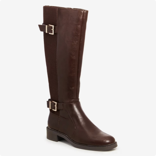 Women's Kelly & Katie Women's Sham Knee High Riding Boot - Brunette Women's Kelly & Katie Women's Sham Knee High Riding Boot - Brunette